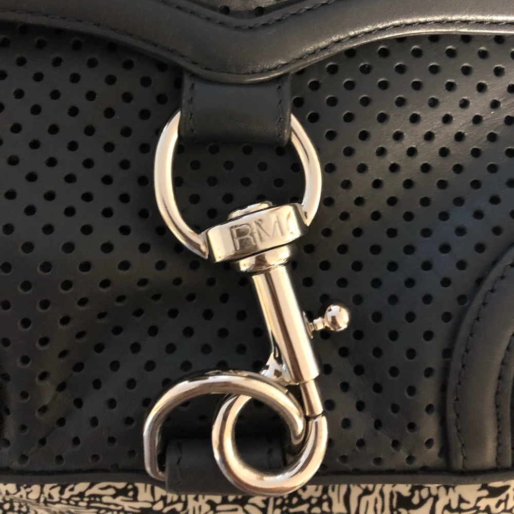 Rebecca Minkoff Navy Perforated MAC Crossbody - Picture 2 of 8